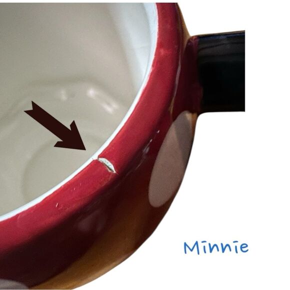 Zak! Disney Red and Black Mickey & Minnie Polka Dot Mugs. Year 2018. - Picture 5 of 10